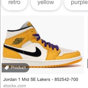 This are air jordan retro 1 mid lakers